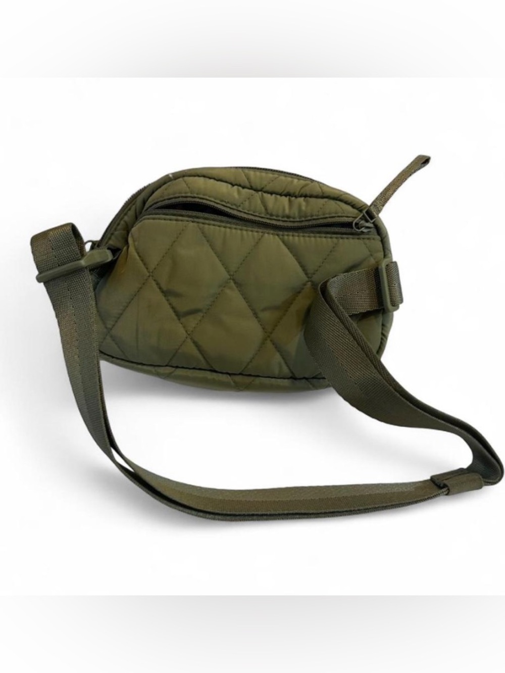 Vera Bradley Quilted Olive Green Belt Bag - Picture 2 of 6